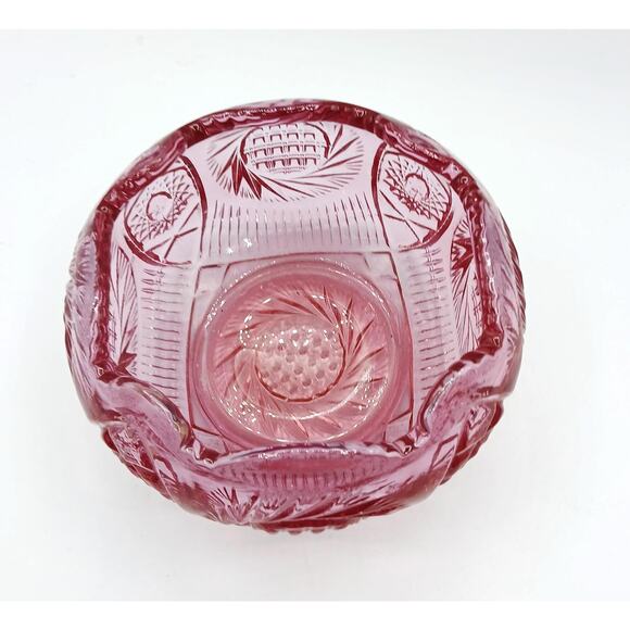 Vintage Fenton Dusty Rose Scalloped Glass Candy Dish - Picture 3 of 4